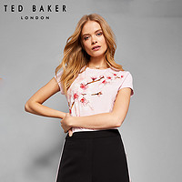 TED BAKER 女士甜美圆领印花修身短袖T恤