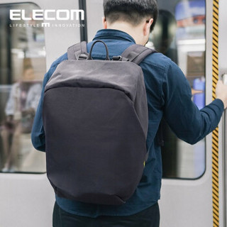 ELECOM 宜丽客 BM-ESBP01BK 电脑包 紫黑色