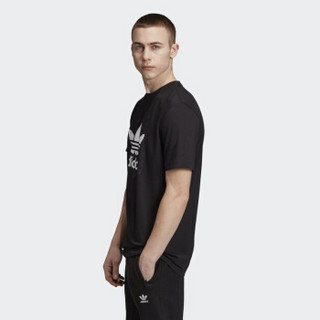adidas 阿迪达斯 男子短袖上衣 ED7043 黑色/白色 XS