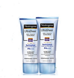 Neutrogena 露得清 轻透防晒乳液88ml双支装（ 防晒霜女男 SPF50+/PA++++进口防晒隔离 均匀肤色 水润保湿 ）