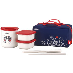 THERMOS 膳魔师 DBQ-253DS NV-R 保温饭盒套装 米奇米妮款