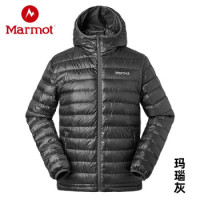 marmot 土拨鼠 拒水防风超轻男款羽绒服 玛瑙灰1515+凑单品