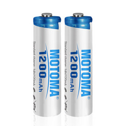 雷欧（motoma）充电电池5号1.2V电池五号AA1200毫安麦克风电蚊拍遥控器玩具手电筒鼠标适用 2节装