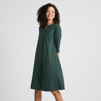 优衣库 UNIQLO 优衣库 418315 女士丝光棉开领连衣裙