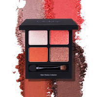 unny 悠宜 闪亮眼影四色组合 F03 (持久不飞粉 显易上色 眼影盘 大地色 哑光珠光橘色 卧蚕提亮 )