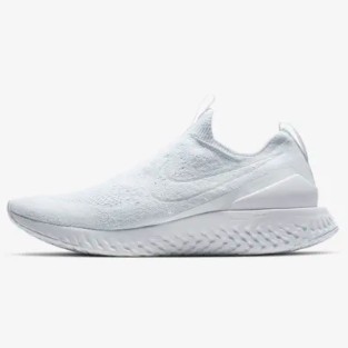 NIKE 耐克 Epic Phantom React FK 男子跑步鞋BV0417 (白色/氢蓝/紫蓝、42)