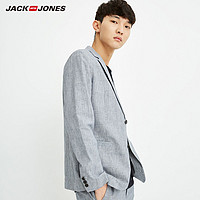 Jack Jones 杰克琼斯 E|218208502 男夏新格纹西服外套 *2件