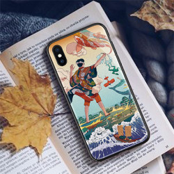 果好 iPhone玻璃手机壳 浮世绘 送钢化膜
