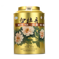 中茶 蝴蝶牌 福建白茶 散茶 5127白牡丹白茶（金罐） 300g +凑单品