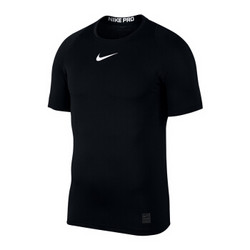 耐克NIKE 男子 紧身 T恤 NIKE PRO TOP 训练 短袖 838094-010黑色L码