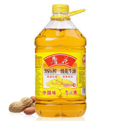 鲁花 食用油 5S 压榨一级 花生油 4L *2件