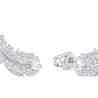SWAROVSKI 施华洛世奇 5482912 唯美羽毛 NICE 耳钉女 耳环耳饰女 时尚饰品 女友礼物