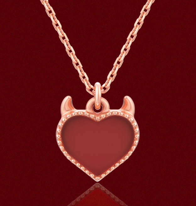 chowtaifook周大福monologue恶魔之心18k金玉石项链