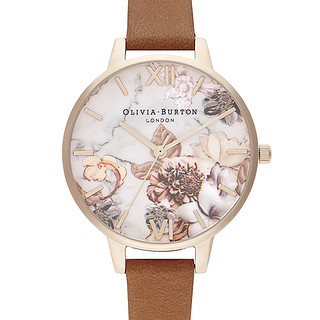 银联专享：OLIVIA BURTON Marble Floral 大理石花卉 女士时装腕表