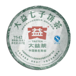 TAETEA 大益 普洱茶 7542生茶饼 2012年随机批次单饼装357g