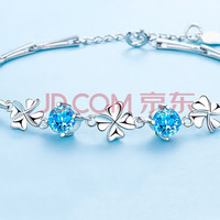 farcoko 法蔻 紫水晶四叶草925银手链女首饰日韩版时尚简约手饰生日礼物   FKEA366