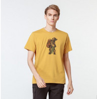 OMNI-WICK技术 男款棉质透气短袖T恤 M 芥黄色