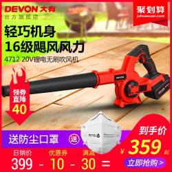 大有20V锂电无刷清灰吹灰吹风机大功率工业级施工除尘器4712