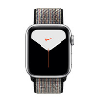 Apple 苹果 Watch Nike Series 5 智能手表 (40 mm、银色铝金属表壳、心动蓝配岩浆色Nike 回环式运动表带、GPS + 蜂窝网络)
