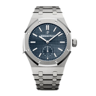 Audemars Piguet 爱彼 皇家橡树系列 26591TI.OO.1252TI.01 手动上链表 (42毫米、钛金属、蓝色、圆形)