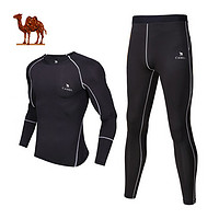 CAMEL/骆驼健身男女款套装 运动跑步舒适休闲针织两件套女长袖时尚套装