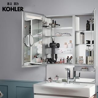 KOHLER 科勒 浴室镜柜亲悦卫生间LED带灯镜柜挂墙式化妆镜储物防雾镜30011