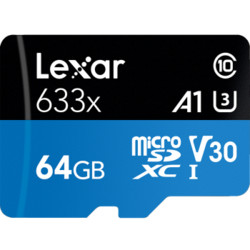 Lexar 雷克沙 TF卡64G 633X 95M大疆GoPro高速读写手机内存卡switch TF64G UHS-I U3 V30 A1