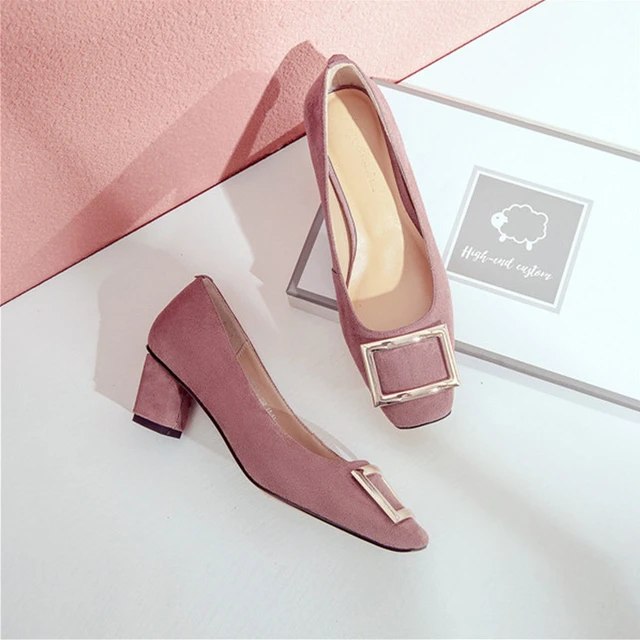 Luiza Barcelos 女士粗跟浅口单鞋