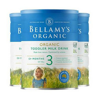 银联专享：Bellamy's 贝拉米 新款有机婴幼儿配方奶粉 3段 900克*3罐