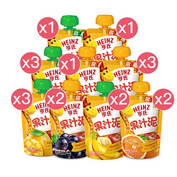 HEINZ 亨氏果汁泥6口味 120克*18袋