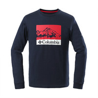 哥伦比亚(Columbia)长袖t恤 男款秋冬运动户外圆领保暖体恤衫印花针织上衣 EE0071 464(男) M
