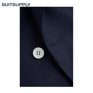 SUITSUPPLY C1489A Havana羊毛平纹双排扣休闲男士西装上衣 藏青色