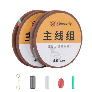 任鸟飞（Rbirdsfly） 主线组套装 绑好成品线组台钓鱼线主线套装渔线方便鱼线组斑点线 7.2米4.0号2卷 RBF052 *10件