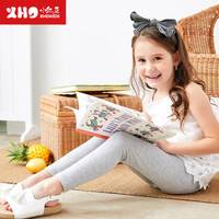小红豆童装女童打底裤夏季薄款儿童九分裤中大童宝宝印花休闲裤GHK625JB灰色120