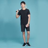 李宁 LI-NING短袖团购系列短袖文化衫男款短袖T恤男夏装工装基础款 AHSP527-2 黑色 XS