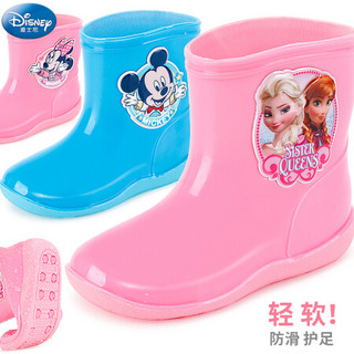 迪士尼儿童雨鞋男童女童宝宝轻便防滑雨靴