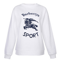 BURBERRY 巴宝莉 女士混纺典藏徽标棉质运动衫卫衣 80048021