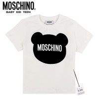 莫斯奇诺 MOSCHINO 奢侈品童装男女童棉质短袖T恤半袖夏装上衣HUM02G LBA00 10063 4A/4岁/104cm