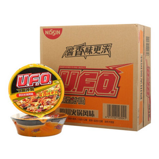 日清 方便面 UFO飞碟炒面 四川火锅味面 118g*12碗整箱装 *3件