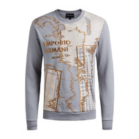乔治·阿玛尼 GIORGIO ARMANIEMPORIO ARMANI 阿玛尼奢侈品19秋冬新款男士针织休闲上衣 6G1M6Q-1JG5Z GREY-0618 L