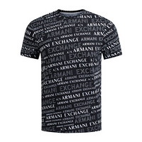 ARMANI EXCHANGE 阿玛尼奢侈品19秋冬新款男士针织T恤衫 6GZTAJ-ZJH4Z BLKWHITE-6128 XL