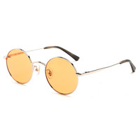 木九十 太阳眼镜 复古小圆框墨镜 时尚太阳镜男女情侣款 SM1820115 C03 49mm