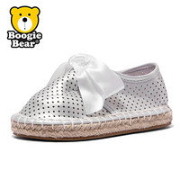 Boogie Bear 2019春季新款女童皮鞋儿童单鞋女童公主鞋演出鞋礼仪鞋 BB191F0602 银色 25