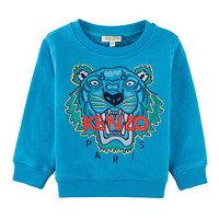 KENZO KIDS 高田贤三 奢侈品童装 19春夏新品 男童湖蓝色棉质虎头卫衣 KN15648 50 8A/8岁/128cm