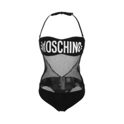 MOSCHINO Swimwear 莫斯奇诺 女士黑色字母logo图案连体泳衣 2 A6119 5508 0555 3码