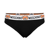 MOSCHINO UNDERWEAR 莫斯奇诺 男士黑色小熊logo图案三角内裤 1 A4733 8119 0555 M码