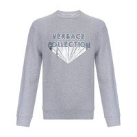 VERSACE COLLECTION 范思哲 奢侈品 19春夏新款 男士灰色棉质长袖卫衣运动衫 V800821R VJ00582 V7653 L码