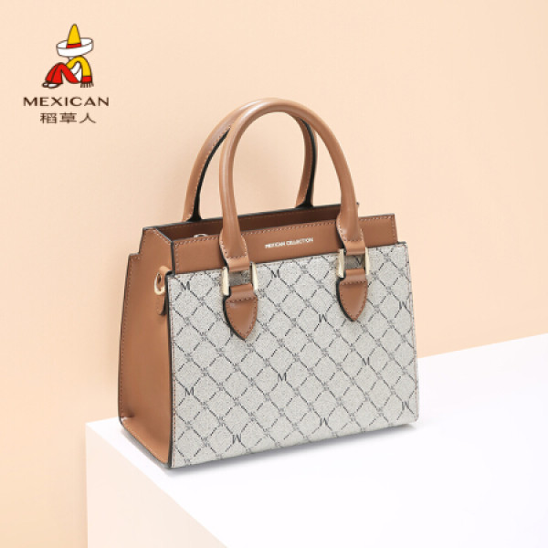 商品稻草人(mexican)包包女包新手提包单肩包大容量经典印花时尚百搭