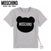 莫斯奇诺 MOSCHINO 奢侈品童装男女童棉质短袖T恤半袖夏装上衣HUM02G LBA00 60901 10A/10岁/140cm