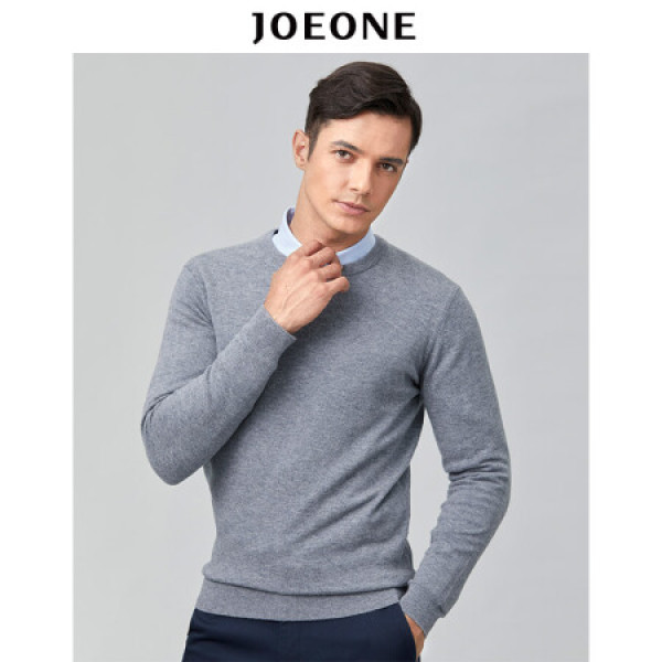 商品九牧王(joeone)男装 打底衫中年圆领商务休闲修身秋季毛衣jy19